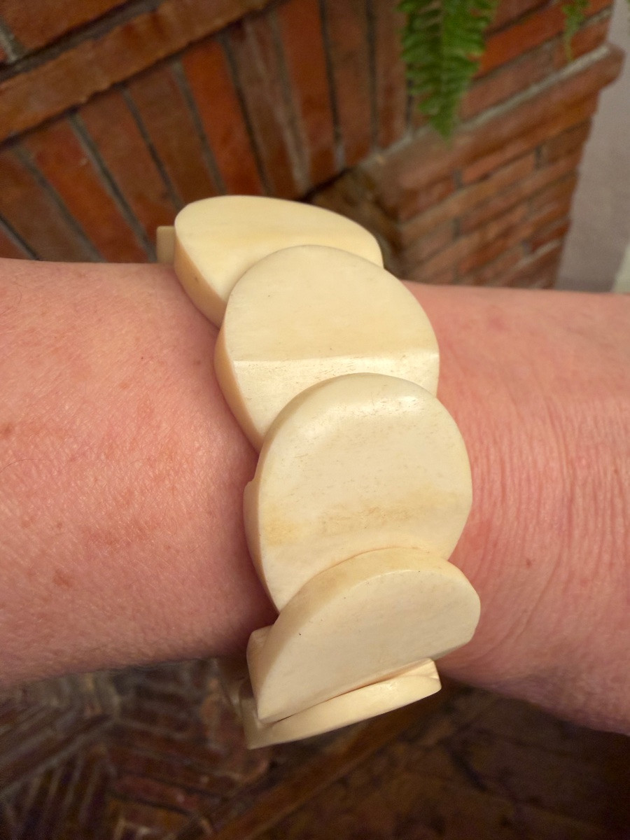 Bracelet Art-Déco ivoire -photo-2