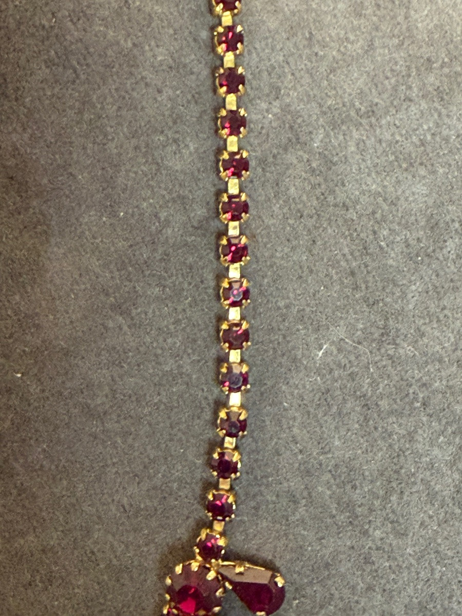 Collier pierres rouges -photo-3
