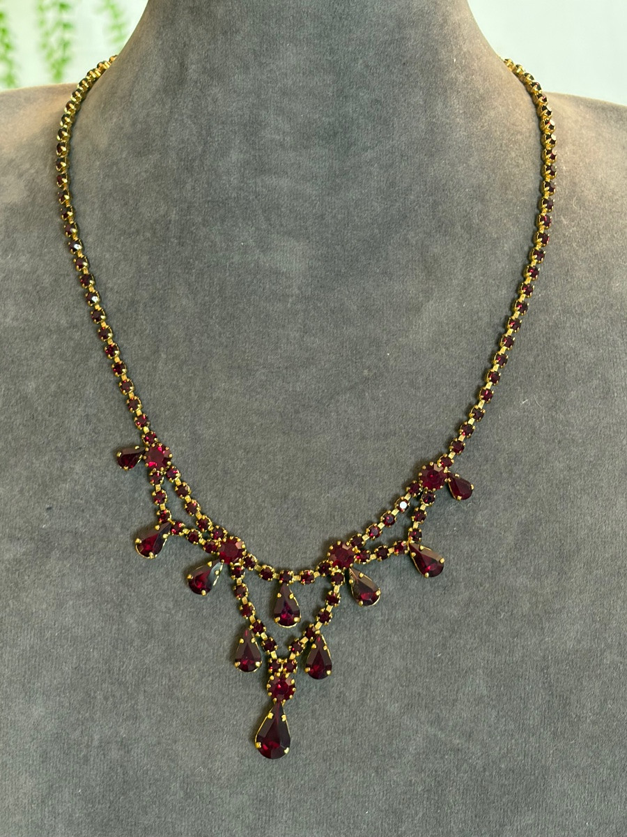 Collier pierres rouges -photo-4