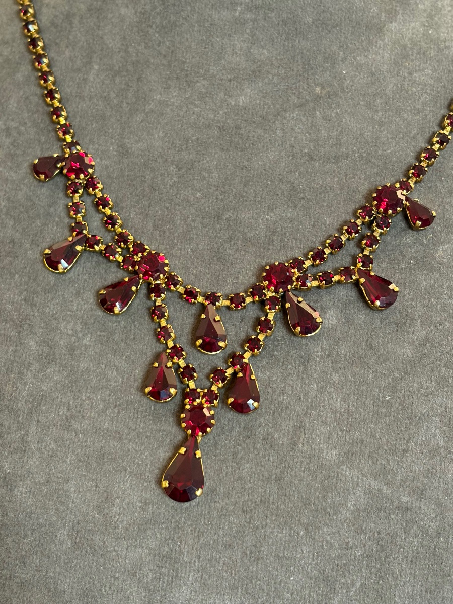 Collier pierres rouges -photo-6