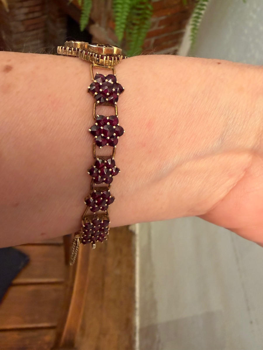 Bracelet Vermeil / Garnets-photo-3
