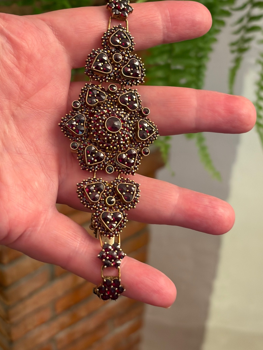 Bracelet Vermeil / Garnets-photo-3