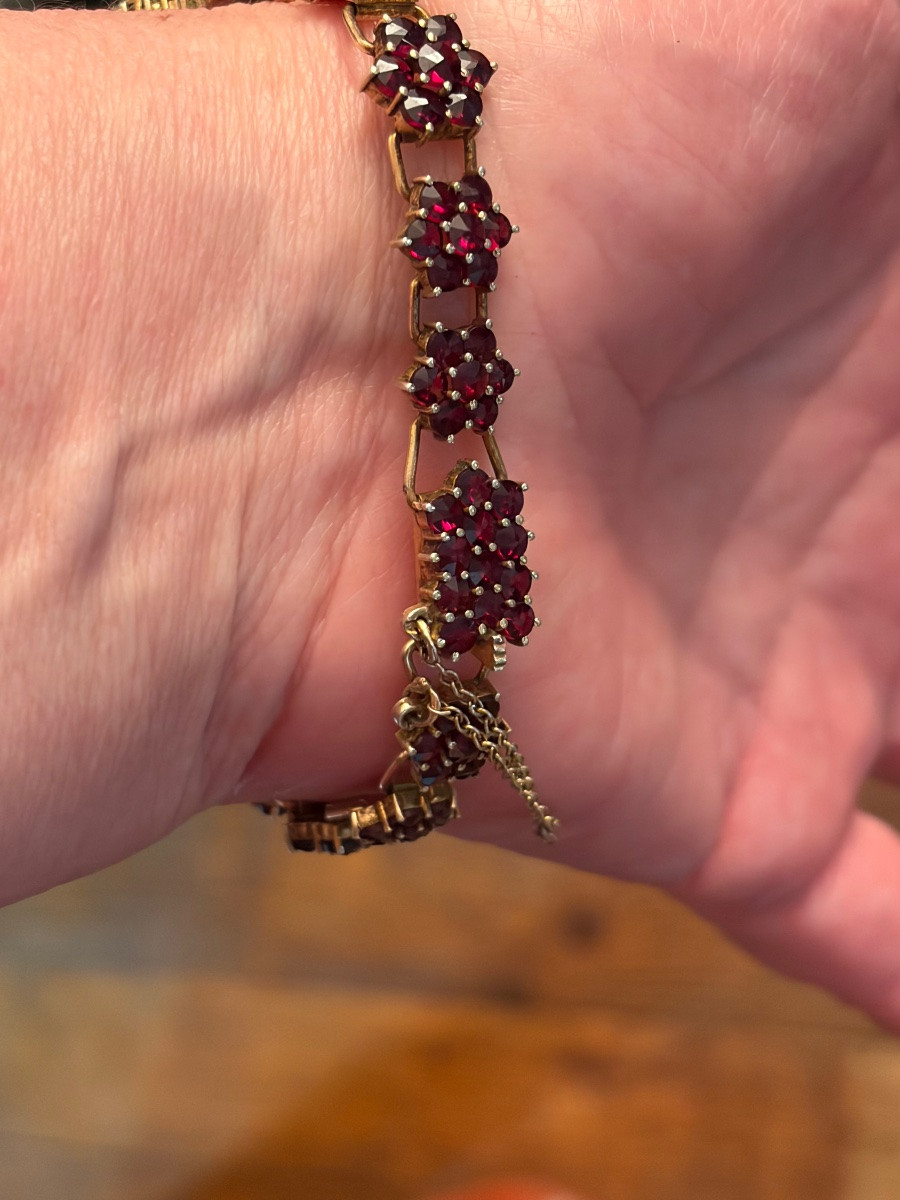 Bracelet Vermeil / Garnets-photo-5