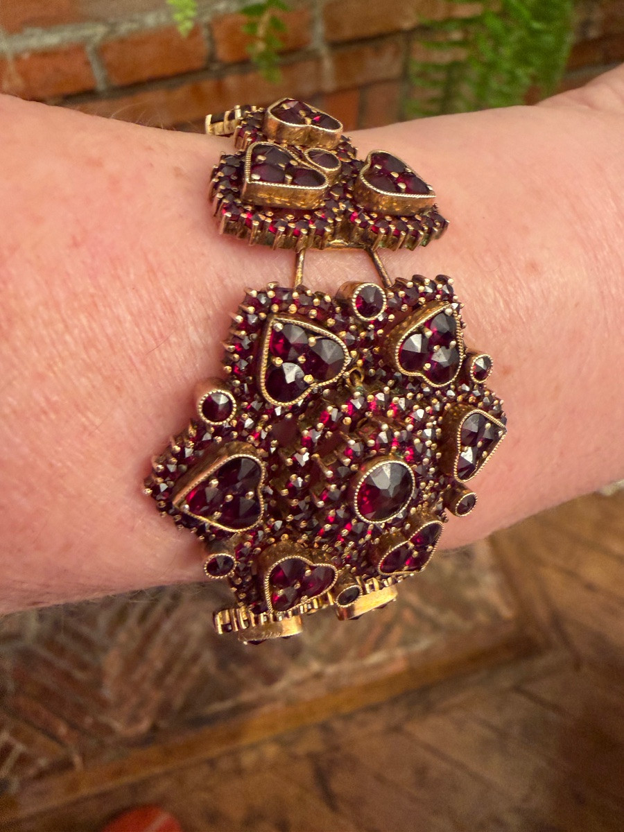 Bracelet Vermeil / Garnets-photo-7