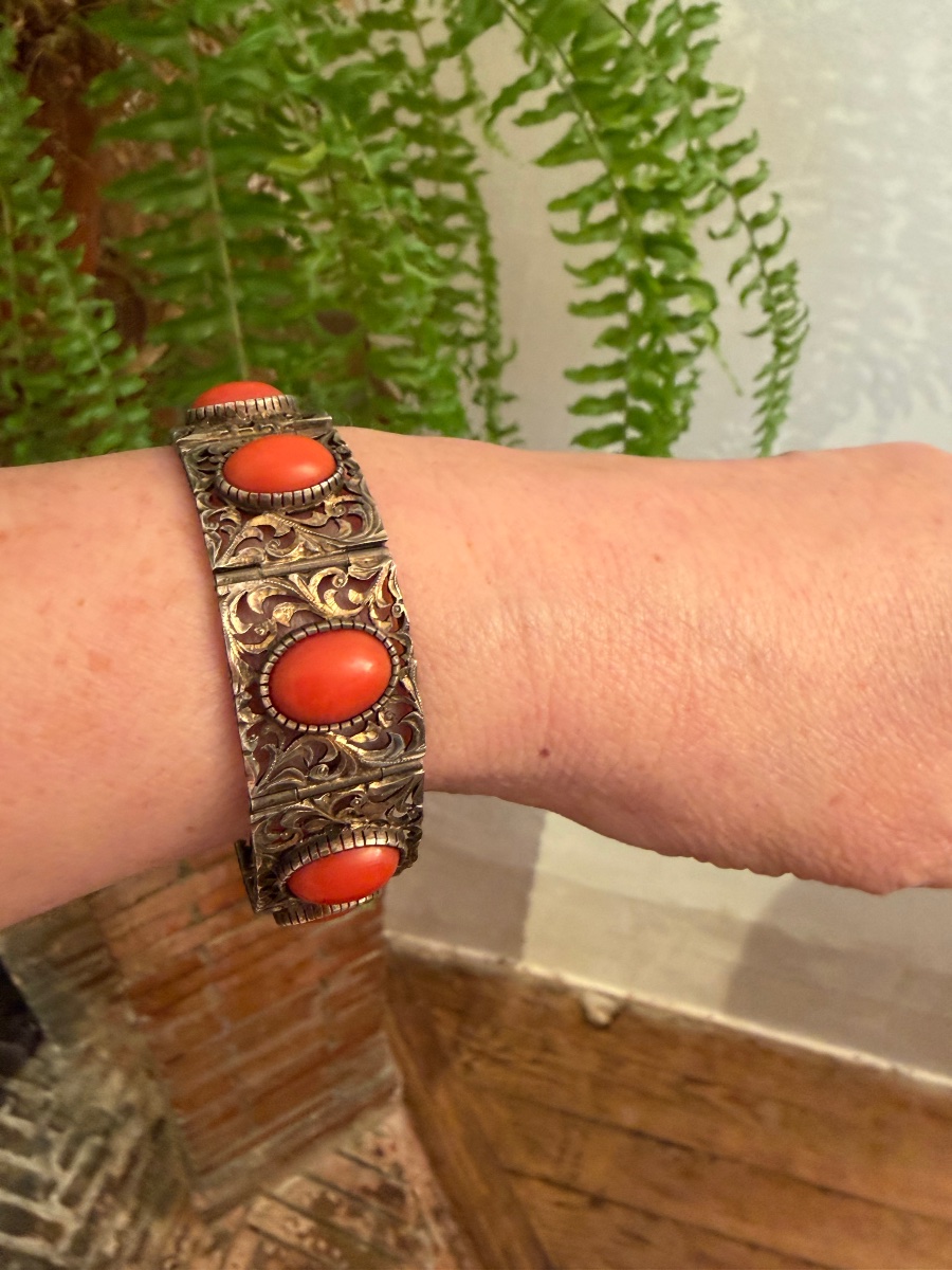 Bracelet Vermeil /corail-photo-3