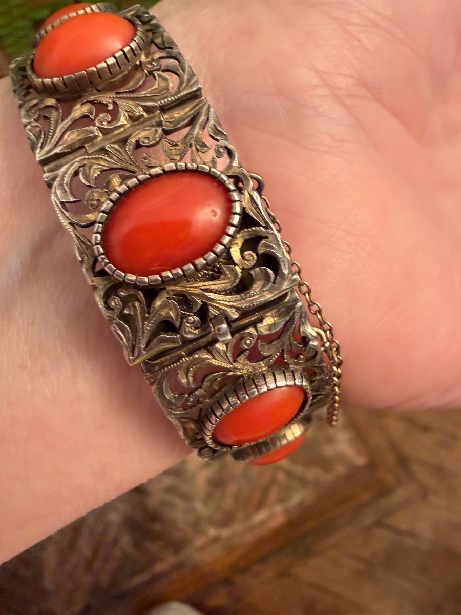Bracelet Vermeil /corail-photo-3