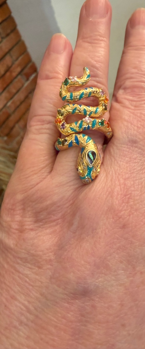 Bague serpent  vermeil -photo-2