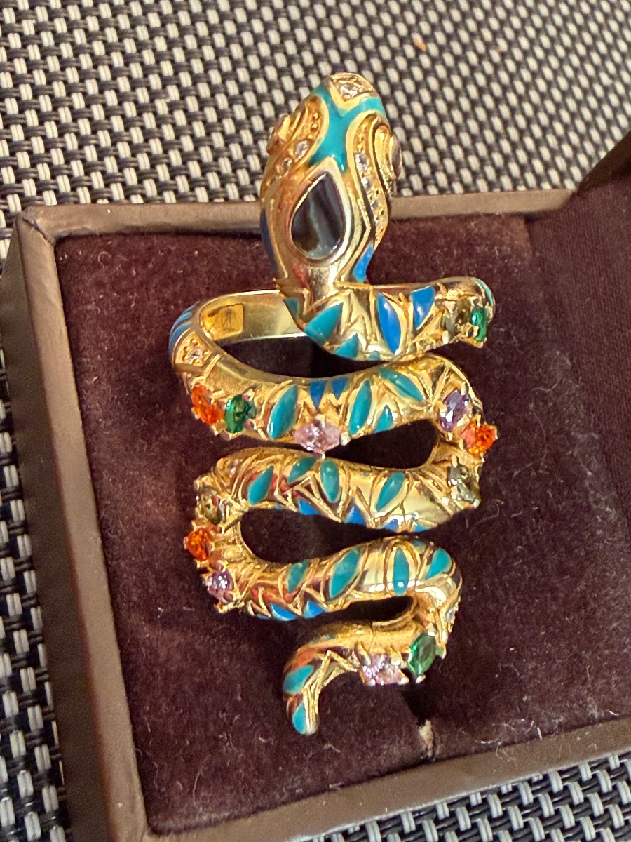 Bague serpent  vermeil -photo-3