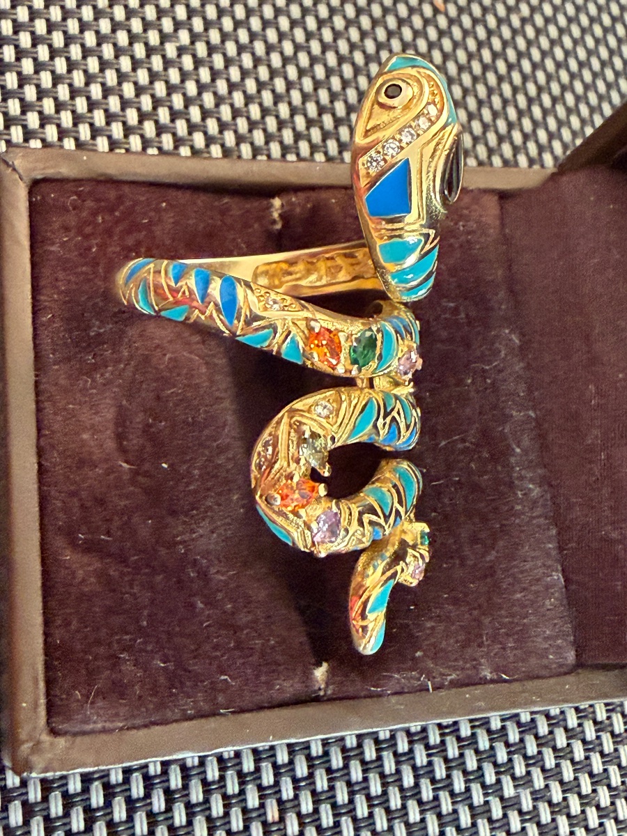Bague serpent  vermeil -photo-4