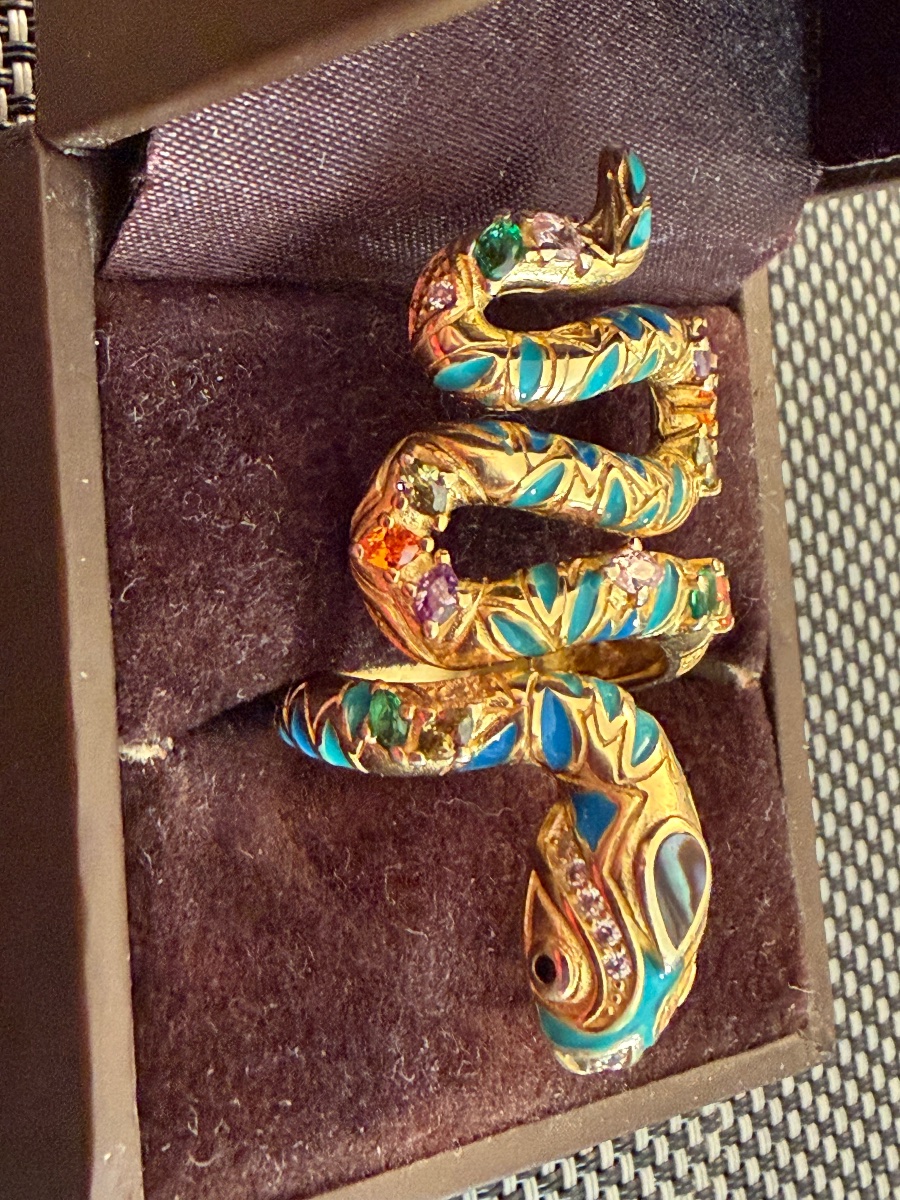 Bague serpent  vermeil -photo-3