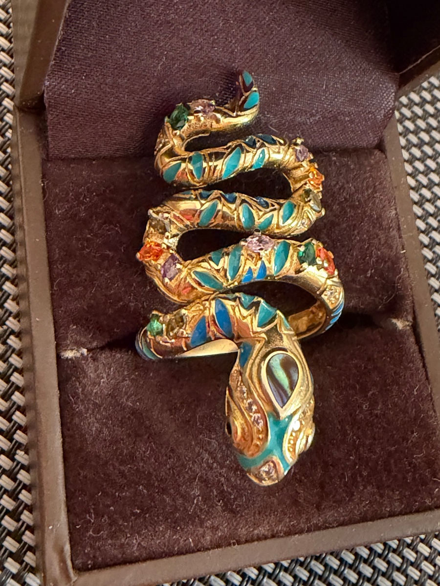 Bague serpent  vermeil -photo-4