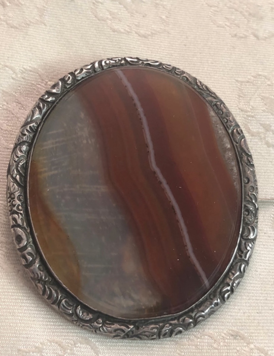 Agate Brooch