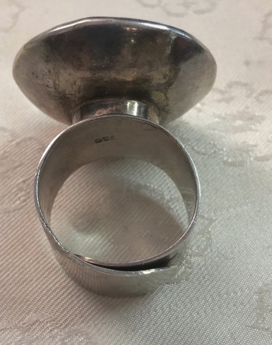 Grosse bague argent /cristal-photo-4