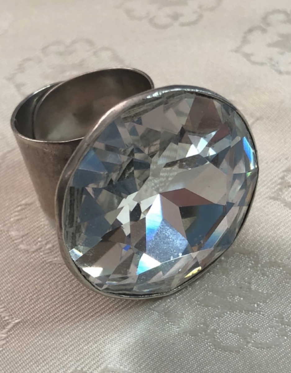 Grosse bague argent /cristal-photo-7
