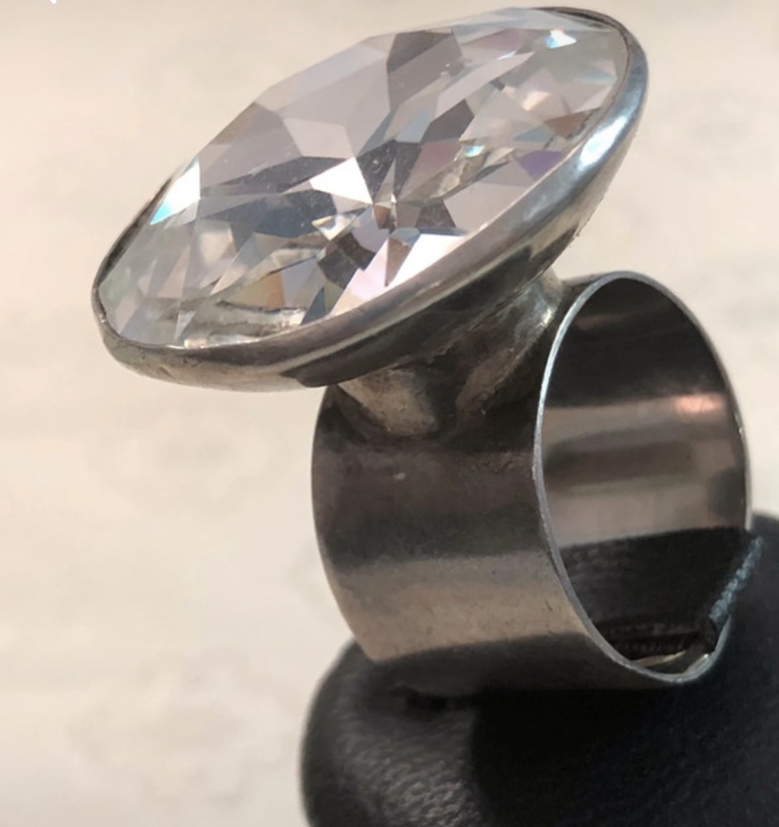 Grosse bague argent /cristal-photo-8
