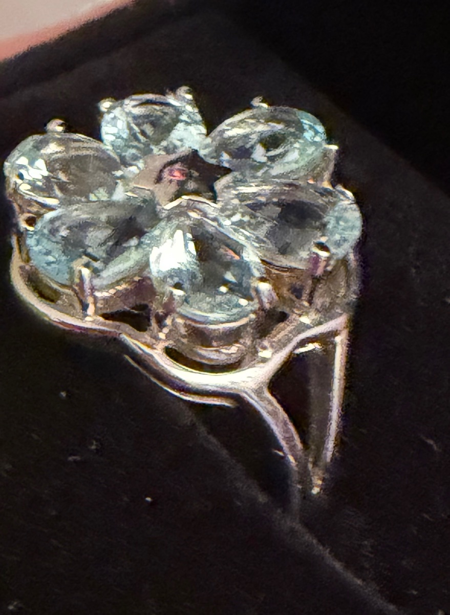 Bague topaze bleu /argent-photo-4