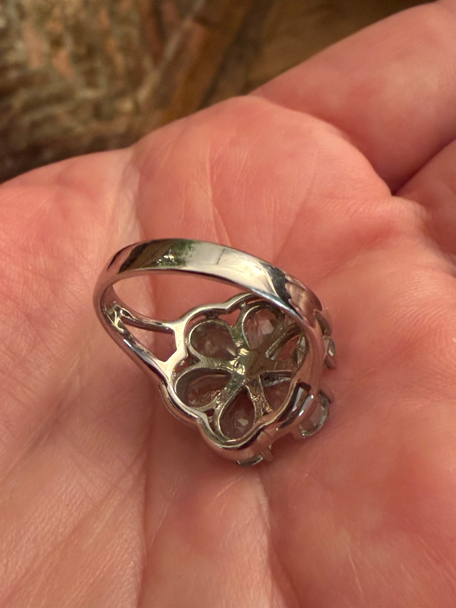 Bague topaze bleu /argent-photo-1