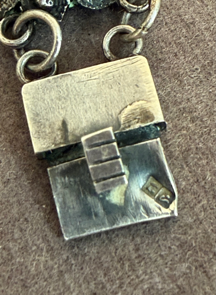 Vintage Silver And Turquoise Bracelet-photo-5