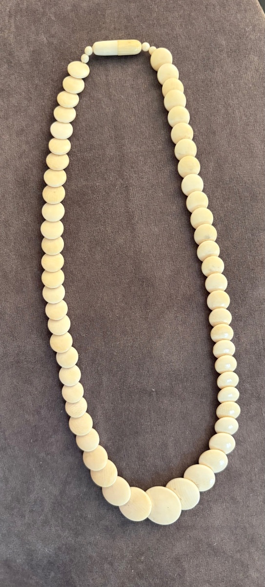 Collier ancien ivoire -photo-6