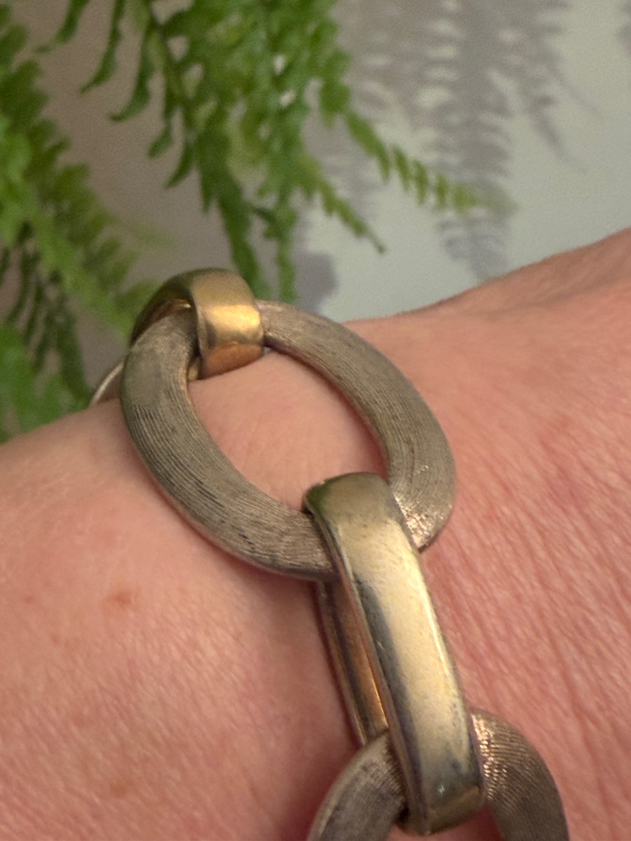 Bracelet vintage argent massif -photo-4