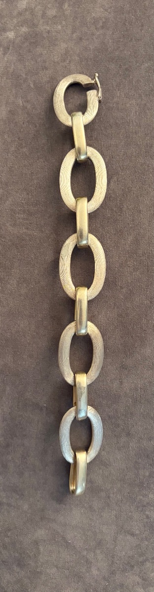 Bracelet vintage argent massif -photo-6