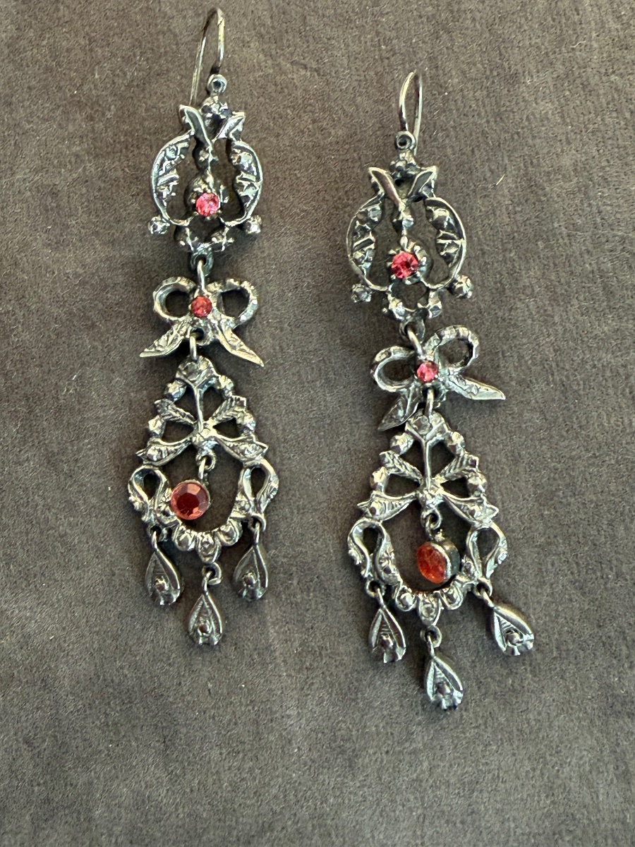 19th-century Silver Earrings-photo-4