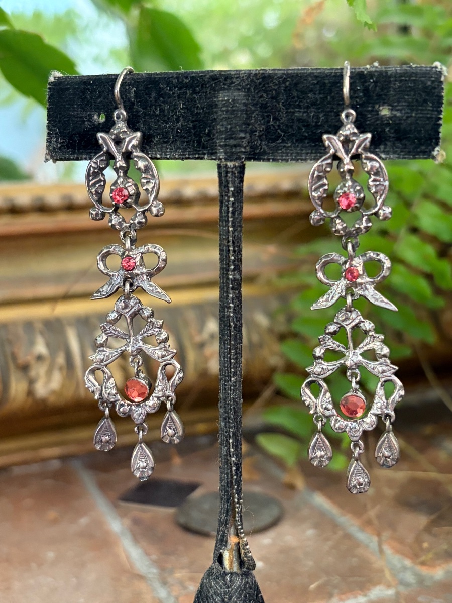 19th-century Silver Earrings-photo-1