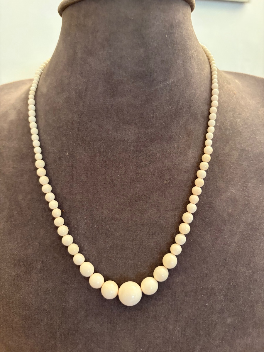 Collier ancien ivoire -photo-3