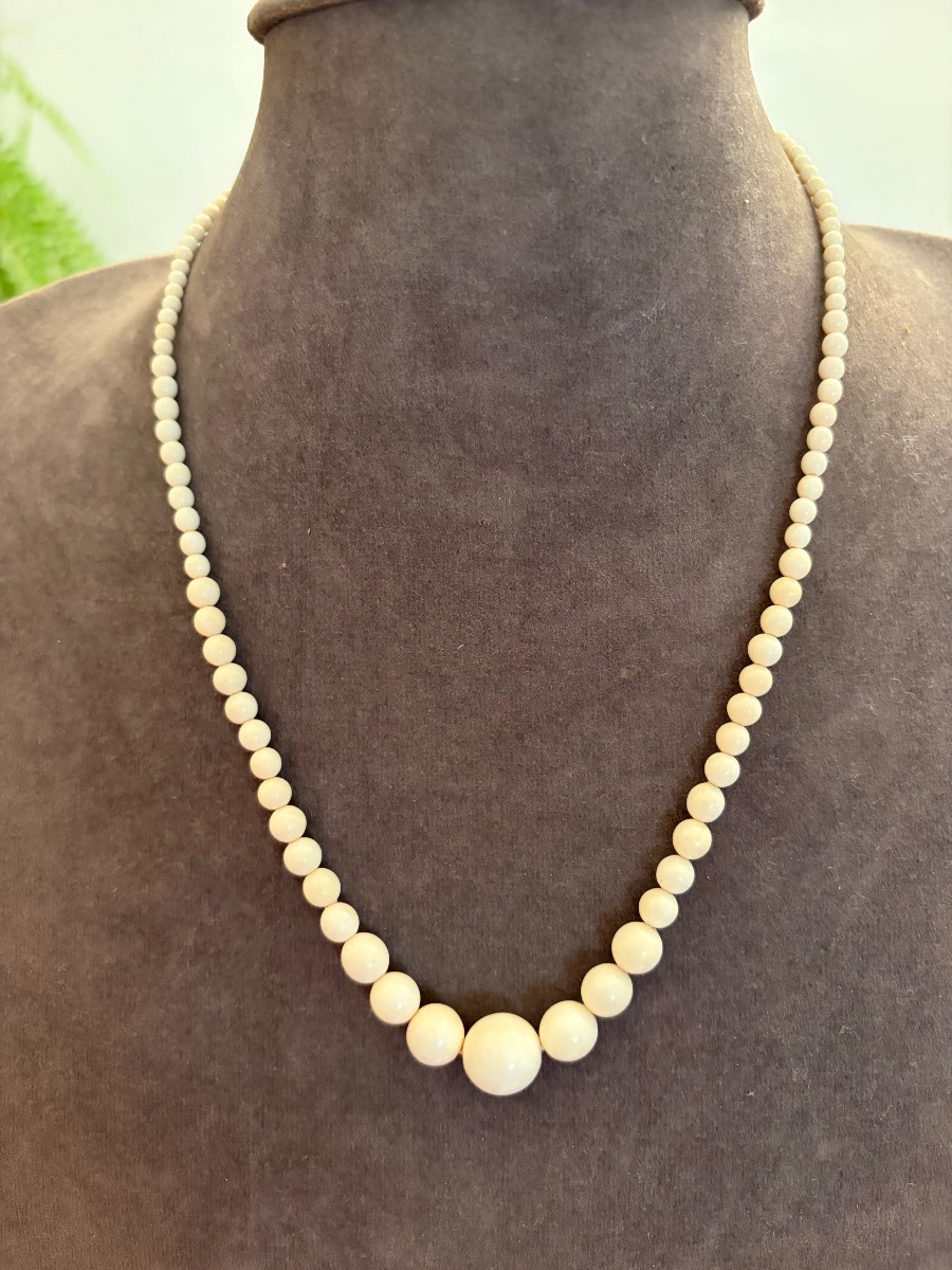 Collier ancien ivoire -photo-1