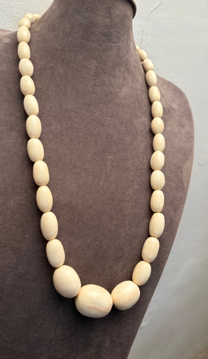 Large Antique Ivory Necklace -photo-6