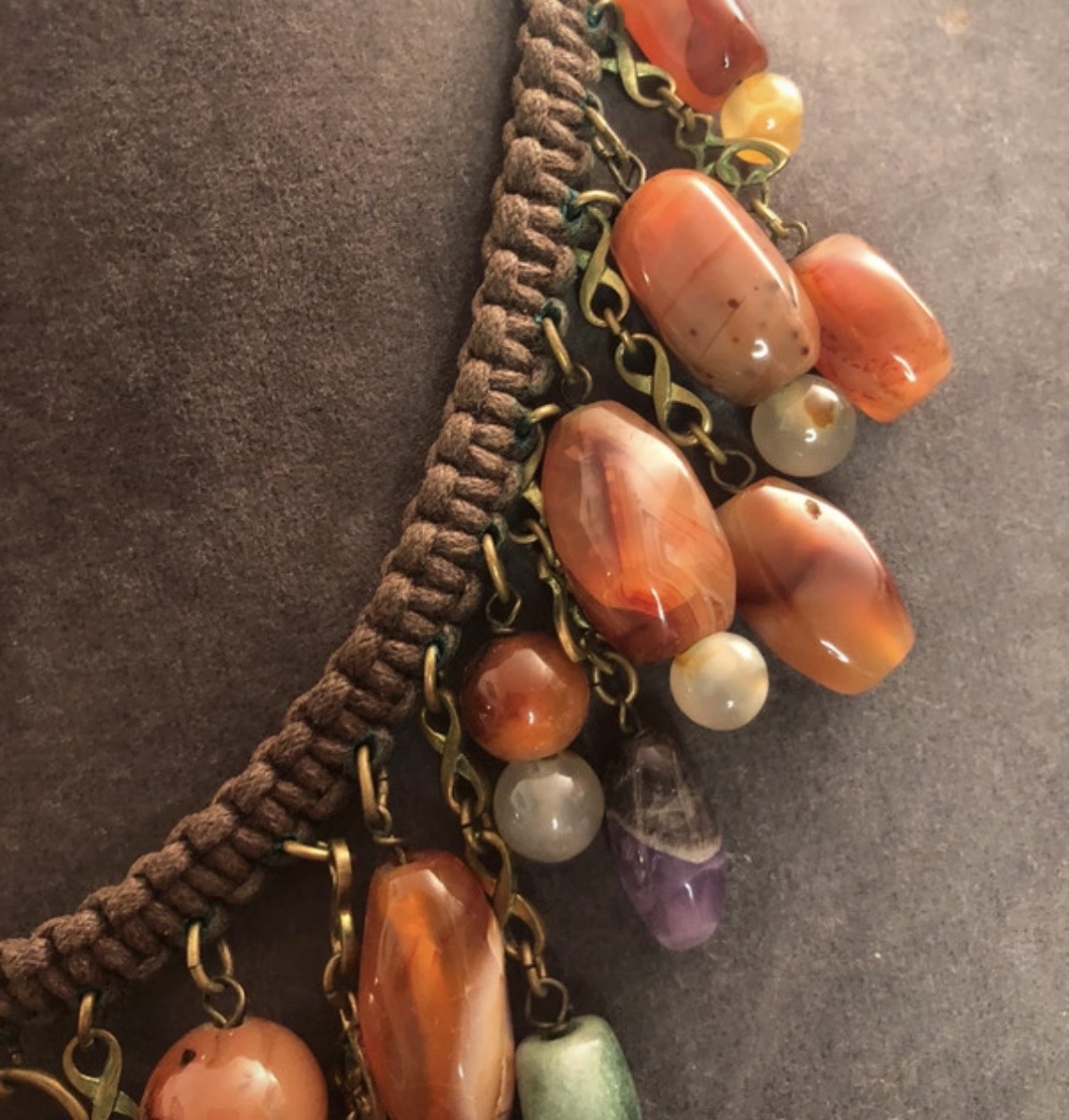 Collier pierres vintage -photo-3