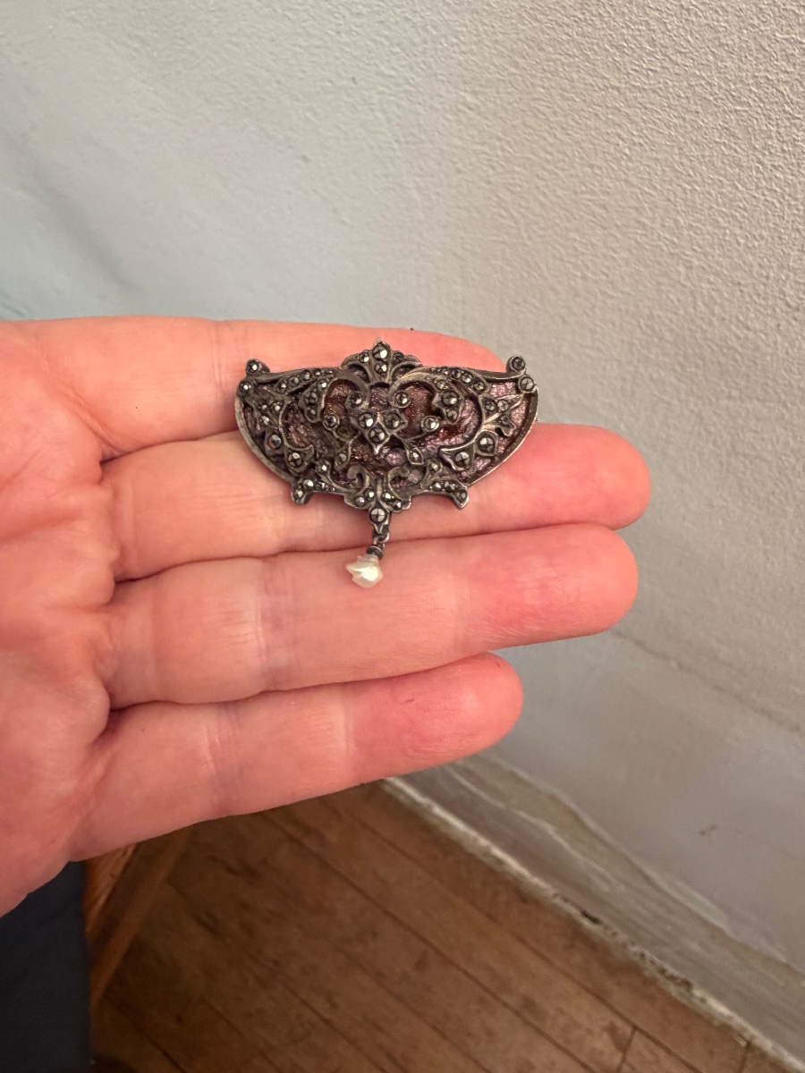 Broche argent 19ème-photo-2