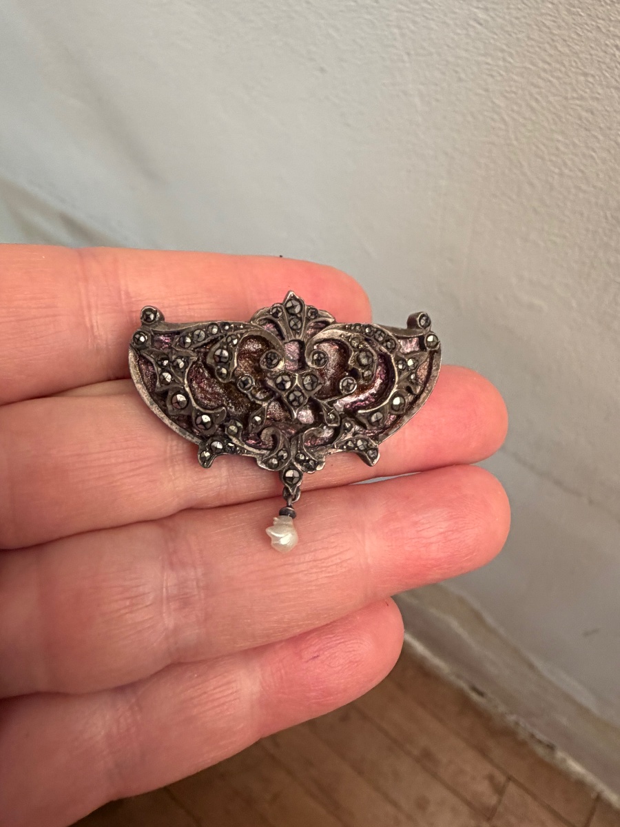 Broche argent 19ème-photo-4