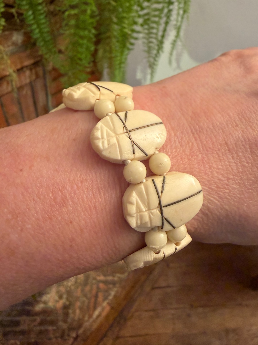 Bracelet Art-Déco ivoire -photo-4