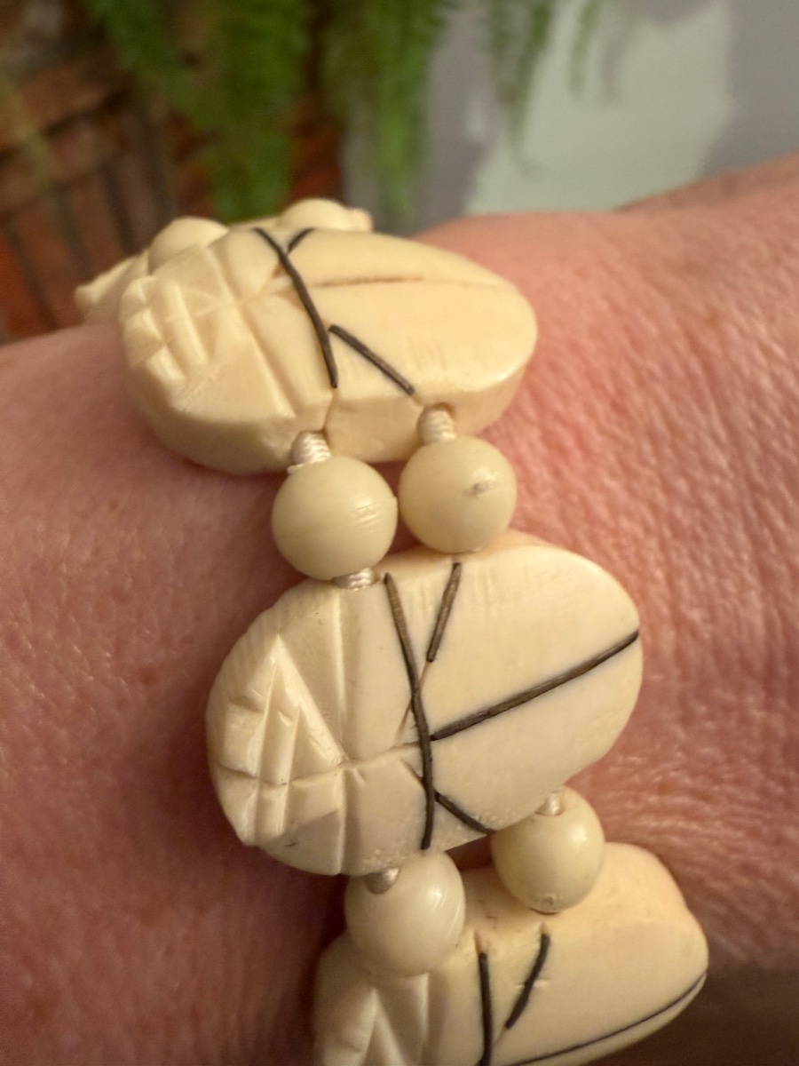 Bracelet Art-Déco ivoire -photo-3