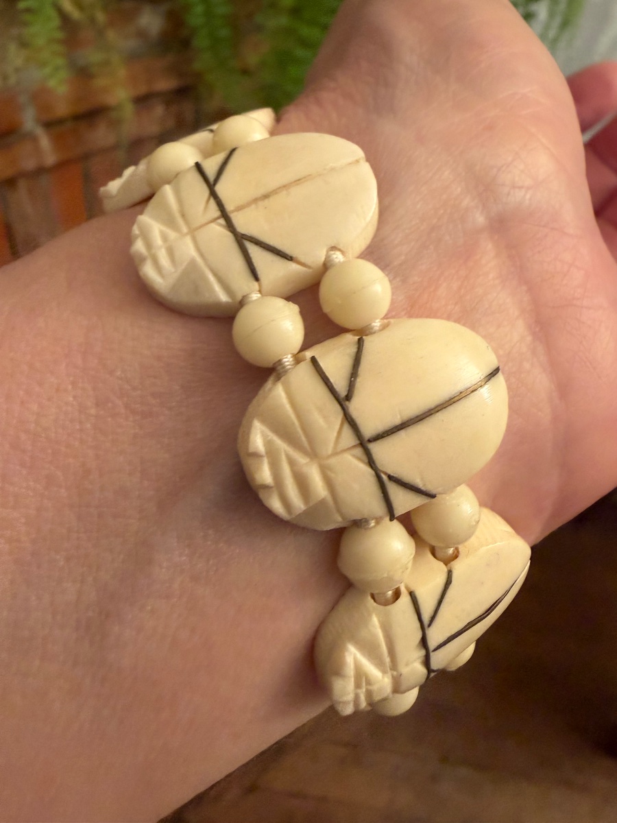 Bracelet Art-Déco ivoire -photo-4