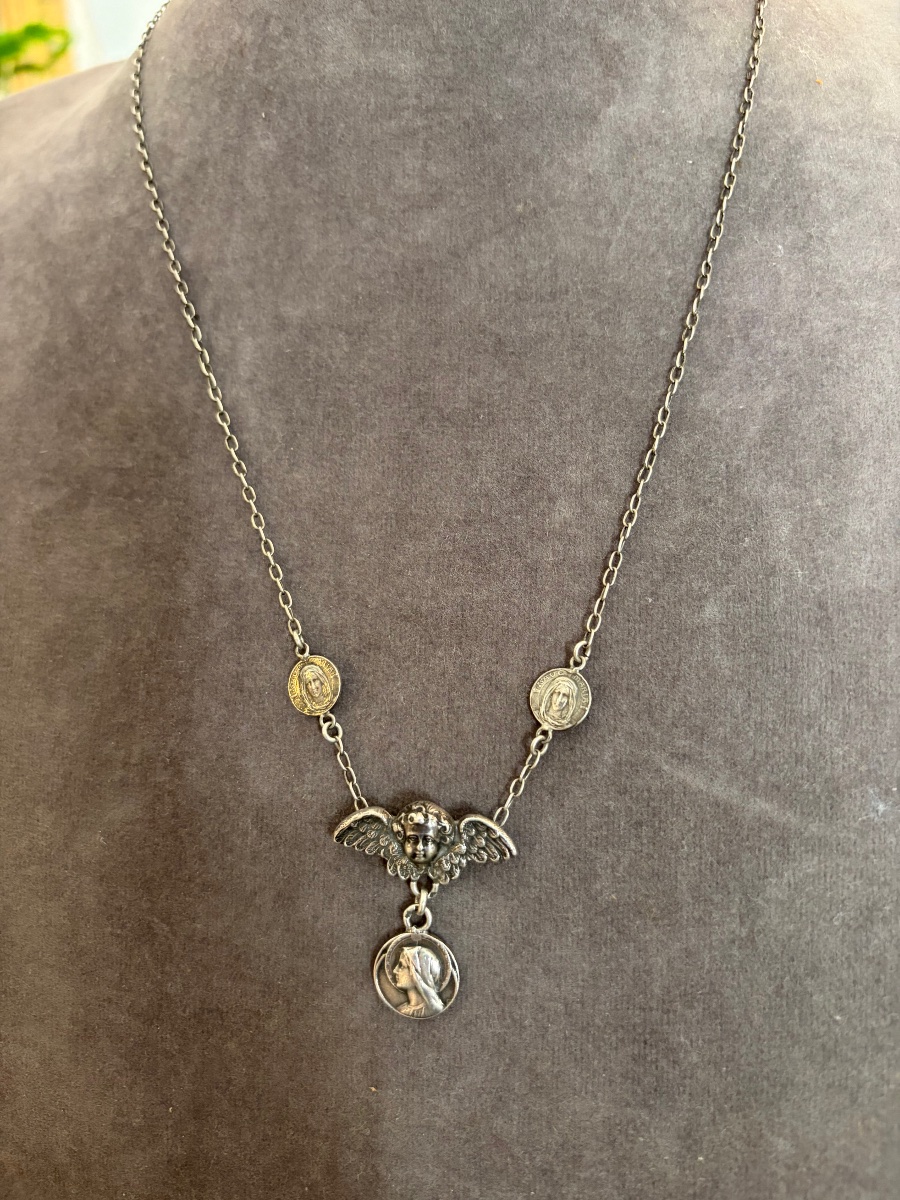 Pendentif chérubin argent 