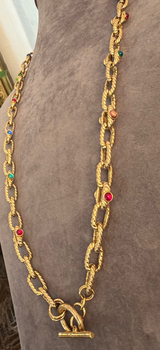 Collier sautoir vintage -photo-3