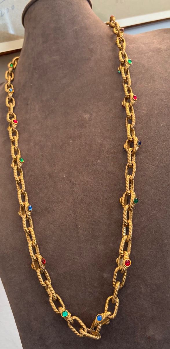 Collier sautoir vintage -photo-4