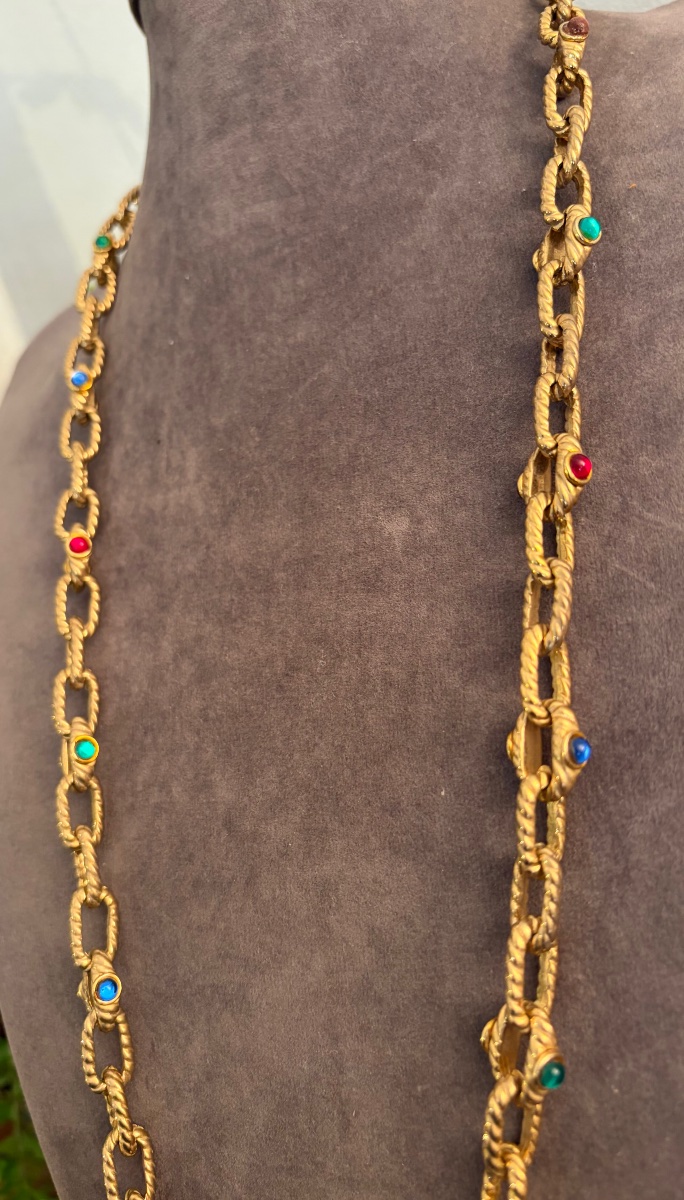 Collier sautoir vintage -photo-5