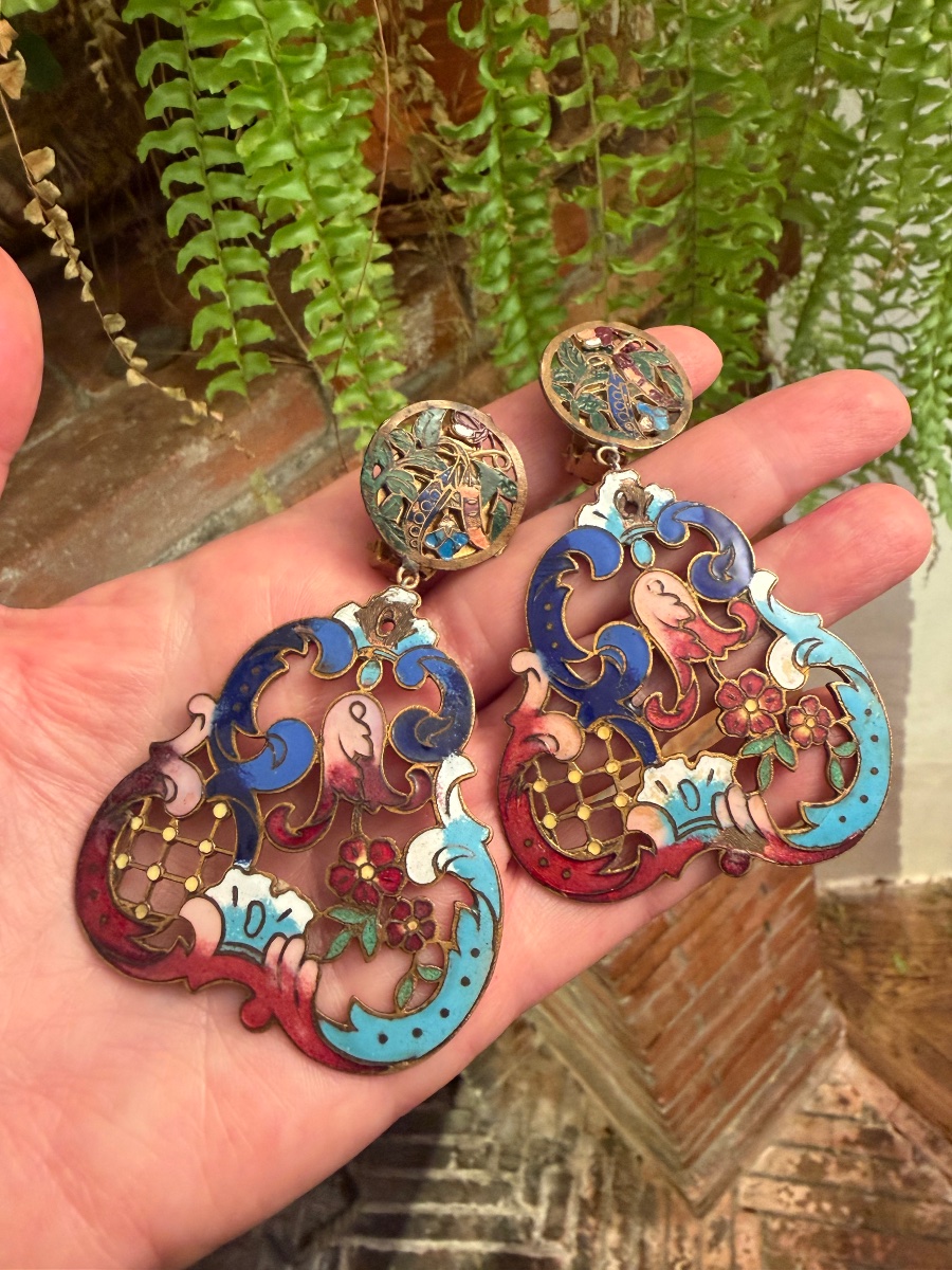 Boucles d’oreilles anciennes -photo-3