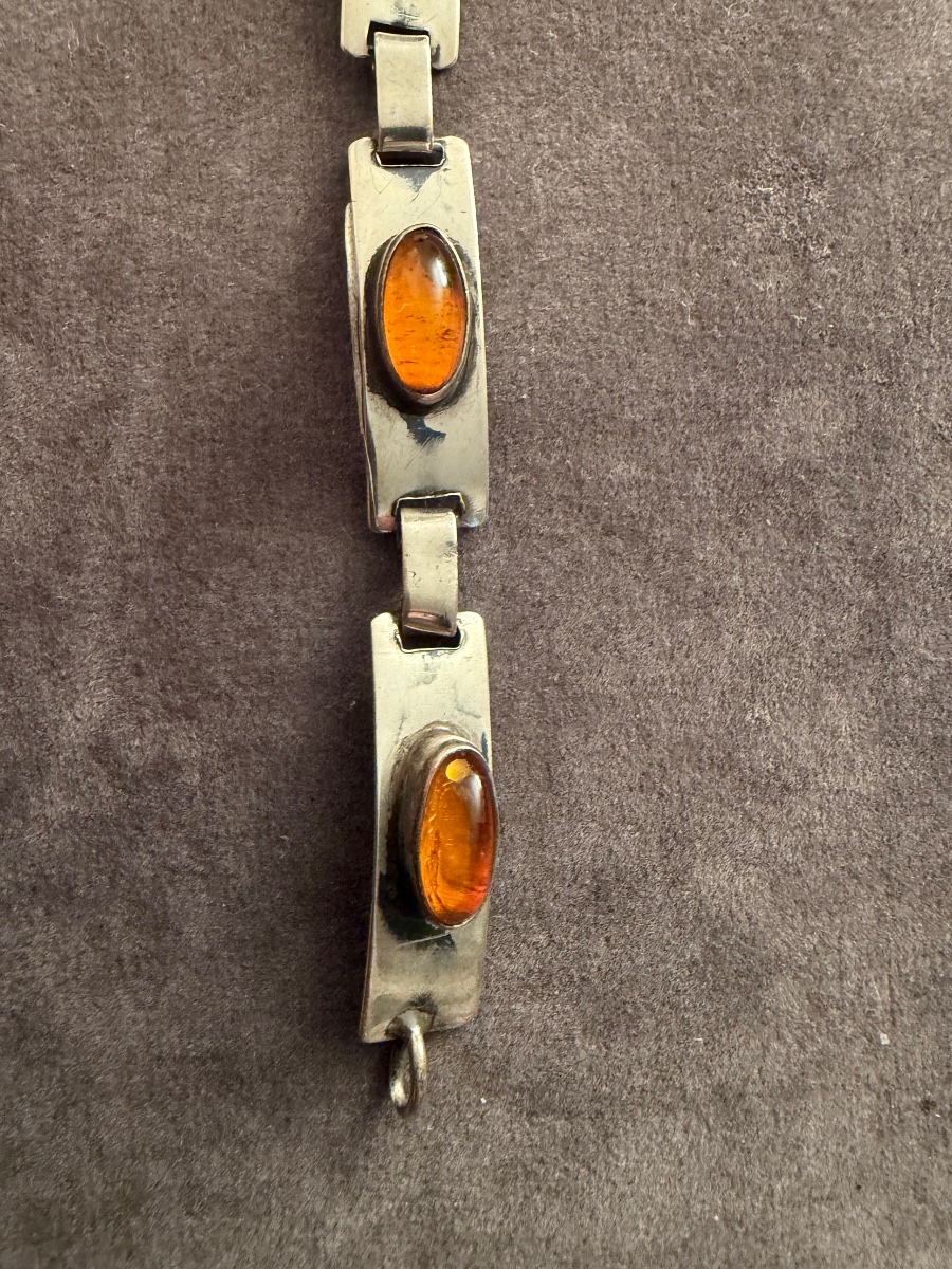 Silver/amber Bracelet-photo-3