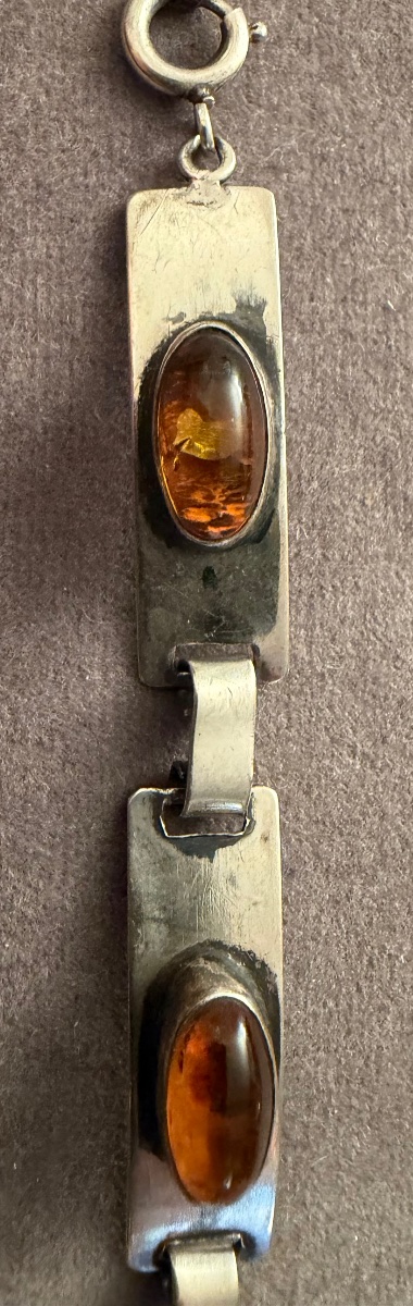 Silver/amber Bracelet-photo-4