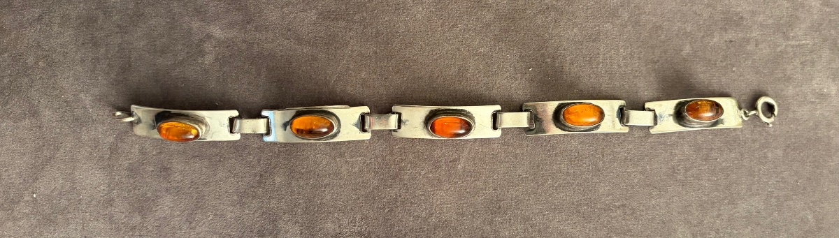 Silver/amber Bracelet-photo-5