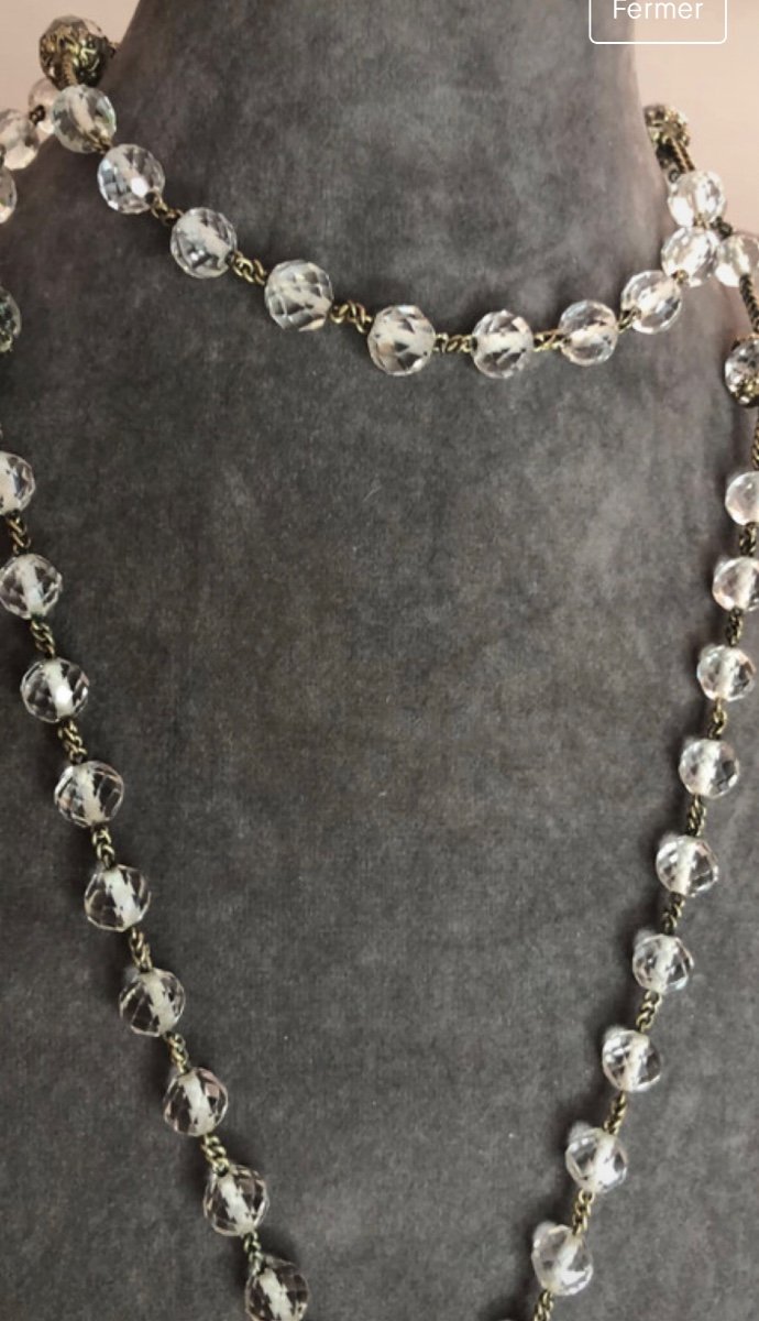 Crystal And Vermeil Rosary-photo-1