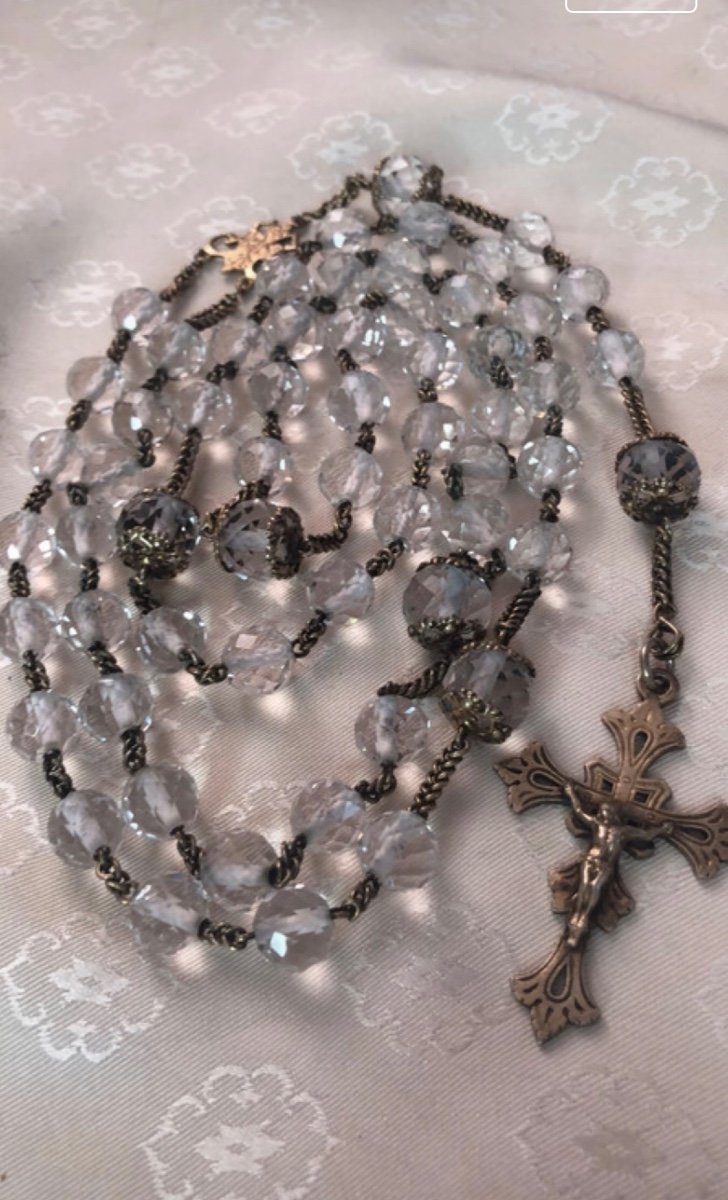 Crystal And Vermeil Rosary-photo-2