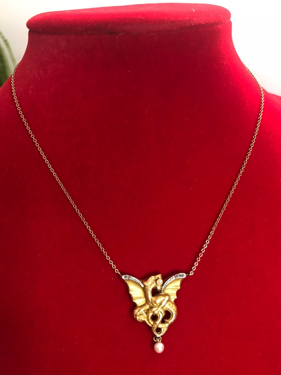 Pendentif Or Chimère -photo-3