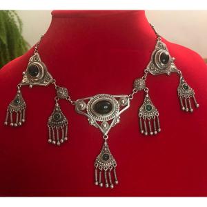 Silver Ethnic Necklace