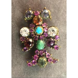 Semi-precious Stones Brooch