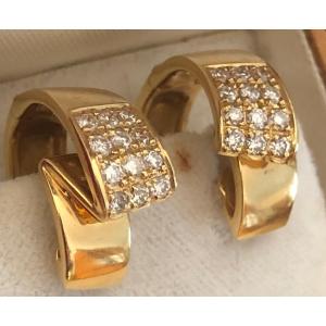 Gold/diamond Half-hoops